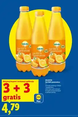 Lidl Sok 100% pomarańcza Solevita oferta