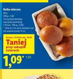 Lidl Bułka mleczna oferta