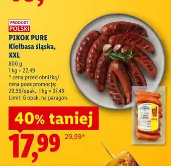 Lidl Kiełbasa śląska XXL PIKOK PURE oferta