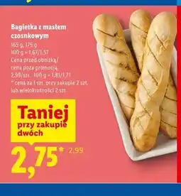 Lidl Bagietka z masłem czosnkowym oferta