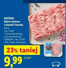 Lidl Mięso mielone z łopatki i boczku Rzeźnik oferta