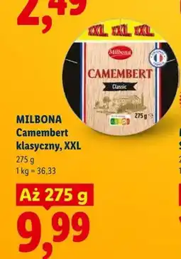 Lidl Ser Camembert klasyczny Milbona XXL oferta