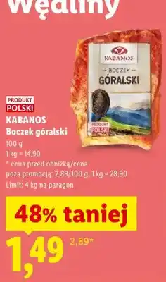 Lidl Boczek góralski KABANOS oferta