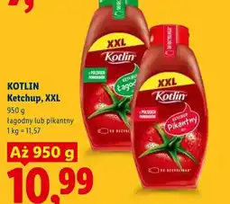Lidl Ketchup łagodny KOTLIN XXL oferta