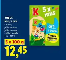 Lidl Mus Kubuś 5-pak jabłko-malina oferta