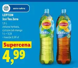 Lidl Ice Tea Zero Lipton cytryna oferta