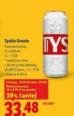 Lidl Piwo Tyskie Gronie 12-pak oferta