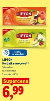 Lidl Herbatka owocowa Lipton Brzoskwinia i Marakuja oferta