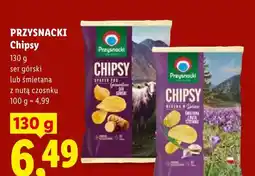 Lidl Chipsy Przysnacki śmietana z nutą czosnku oferta