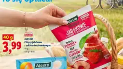 Lidl Chipsy jabłkowe z sokiem truskawkowym Alesto oferta