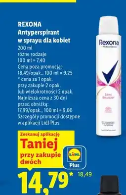 Lidl Antyperspirant w sprayu dla kobiet Rexona Sexy Bouquet oferta