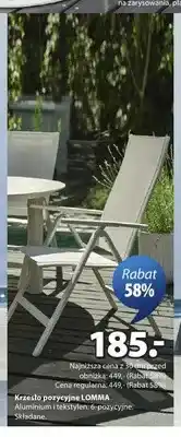 JYSK Krzesło pozycyjne LOMMA aluminium i tekstylen oferta