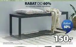 JYSK Ławka ogrodowa SAUNTE Stal i drewno syntetyczne S120xW43xG35cm oferta