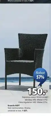 JYSK Krzesło AIDT stal i technorattan oferta
