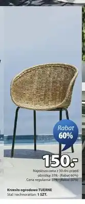JYSK Krzesło ogrodowe TUERNE stal i technorattan oferta