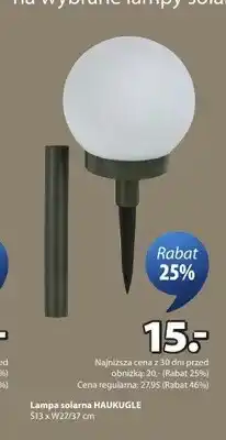 JYSK Lampa solarna HAUKUGLE Ś13 x W27/37cm oferta