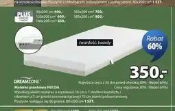 JYSK Materac piankowy DREAMZONE HULDA 80x200cm oferta