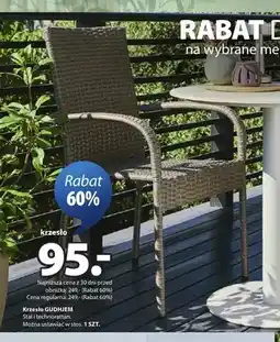 JYSK Krzesło GUDHJEM stal i technorattan oferta