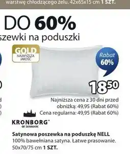 JYSK Satynowa poszewka na poduszkę NELL 50x70/75cm oferta