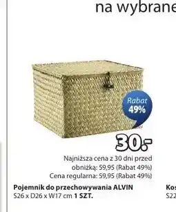JYSK Pojemnik do przechowywania ALVIN S26xD26xW17cm oferta
