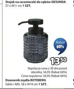 JYSK Dozownik mydła ROTEBERG szkło i ABS oferta