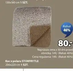 JYSK Koc z polaru STORFRYTLE 200x220cm oferta
