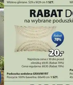 JYSK Poduszka ozdobna GRAVMYRT 60x40cm oferta