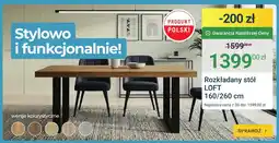ERLI Rozkładany stół LOFT 160/260cm oferta