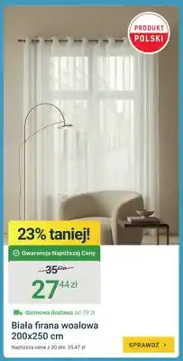 ERLI Biała firana woalowa 200x250cm oferta