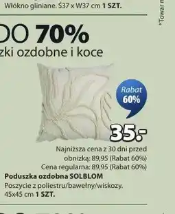 JYSK Poduszka ozdobna SOLBLOM 45x45cm oferta