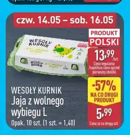 ALDI Jaja z wolnego wybiegu L WESOŁY KURNIK oferta