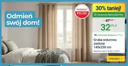 ERLI Gruba welurowa zasłona 140x250cm oferta