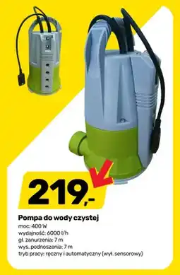 Bricomarche Pompa do wody czystej 400W oferta