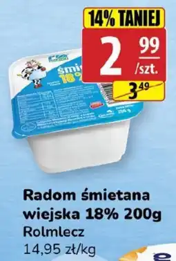 API MARKET Radom śmietana wiejska 18% Rolmlecz oferta