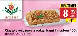 API MARKET Ciasto drożdżowe z rodzynkami i masłem Brześć oferta
