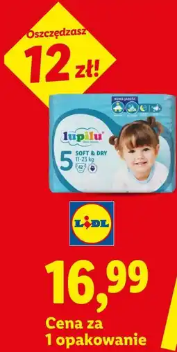 Lidl Pieluchy Lupilu Soft & Dry, rozmiar 5 oferta