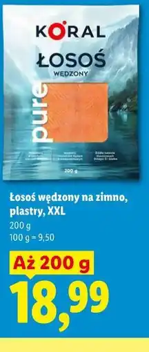 Lidl Łosoś wędzony na zimno, plastry, XXL oferta
