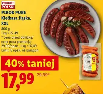 Lidl PIKOK PURE Kiełbasa śląska, XXL oferta