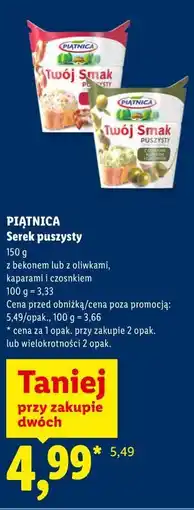 Lidl PIĄTNICA Serek puszysty oferta