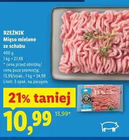 Lidl RZEŹNIK Mięso mielone ze schabu oferta