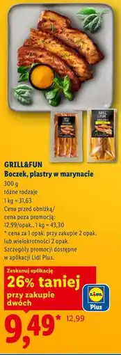Lidl GRILL&FUN Boczek, plastry w marynacie oferta