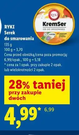 Lidl RYKI Serek do smarowania oferta