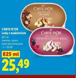 Lidl CARTE D'OR Lody z nadzieniem 825 ml tiramisu, owoce leśne lub pistacjowe oferta