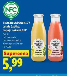 Lidl BRACIA SADOWNICY Letnie Jabłko, napój z sokami NFC oferta