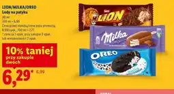 Lidl LION/MILKA/OREO Lody na patyku oferta