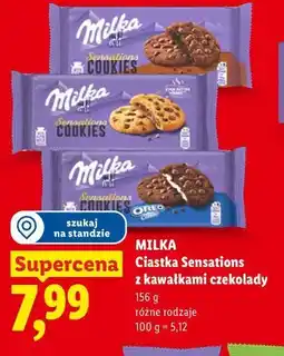 Lidl MILKA Ciastka Sensations z kawałkami czekolady oferta