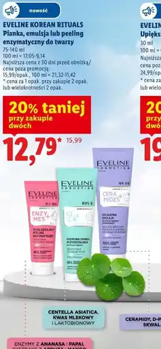 Lidl EVELINE KOREAN RITUALS Pianka, emulsja lub peeling enzymatyczny do twarzy oferta