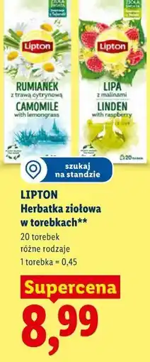 Lidl LIPTON Herbatka ziołowa w torebkach oferta