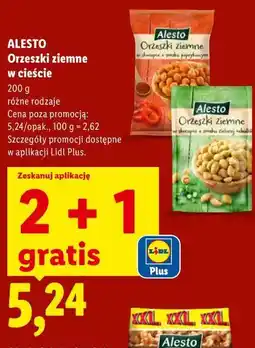 Lidl Alesto Orzeszki ziemne w cieście oferta