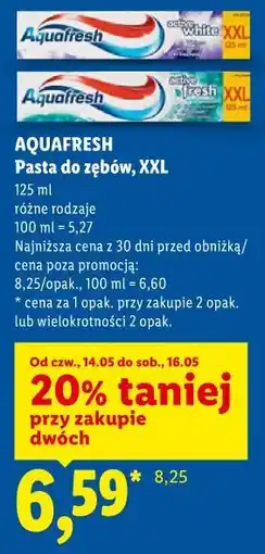 Lidl AQUAFRESH Pasta do zębów, XXL oferta
